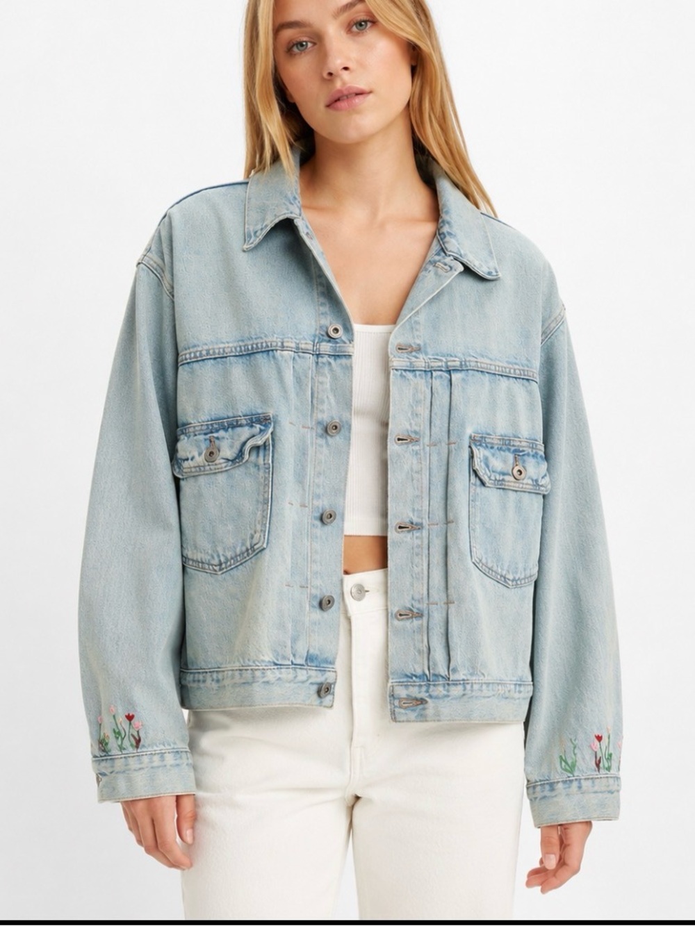 Levi’s Made and Crafted Love Letter Type 11 Trucker Light Denim Jacket Size Smal